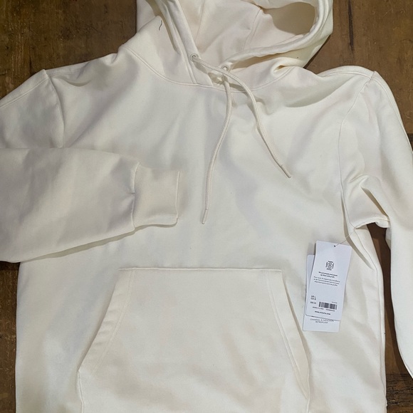 Athleta Tops - NWT  Athleta Size L   Cream/off White Retro Plush Hoodie Sweatshirt NWT